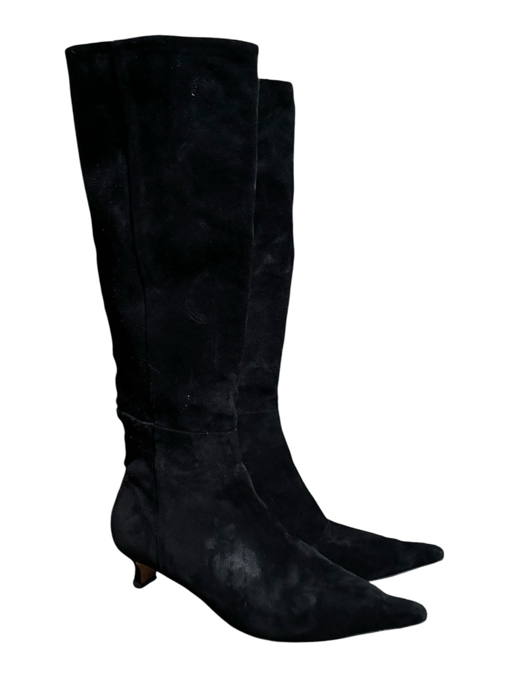 Aeyde Zazie Suede Knee High Kitten Heels